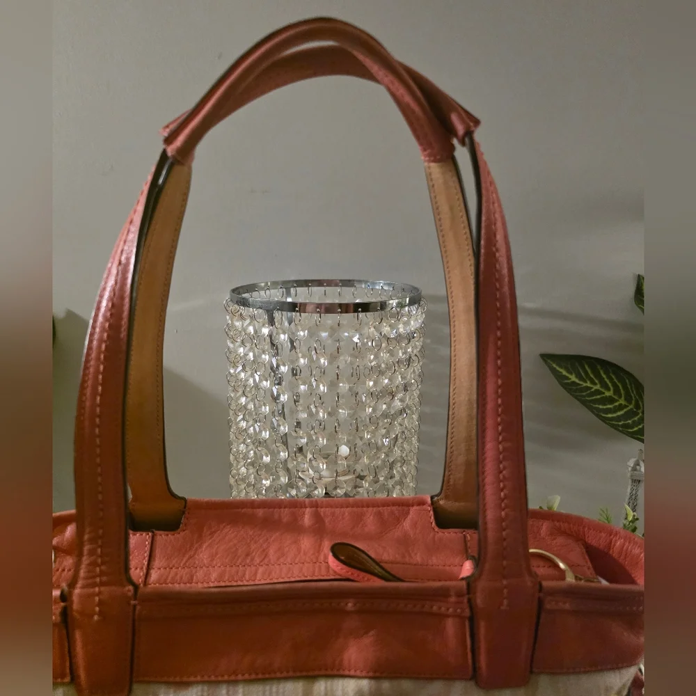Coach Pink and Cream Signature Tote - Picture 6 of 12